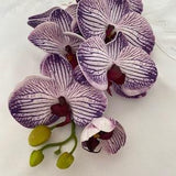 Artificial Orchid, Make your own Plant, Christmas Gift, Real Look Orchids, Purple Striped Orchid, Phalaenopsis, Faux Orchid Flower