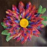 Flower Wreath, Sunflower Wreath, Rainbow Flower Wreath, Pride Wreath, Welcome Wreath