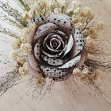 Paper rose , music rose, Music Teacher Gift , gift for musicians - paper rose bouquet. Music Sheet Flowers, dancer gift, music player gift