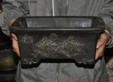 12'' China yixing zisha pottery Peony flowerpot Flower pot Bonsai Potted pots