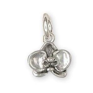 Orchid Jewelry Sterling Silver Orchid Charm Handmade Flower Jewelry OR3-C