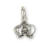Orchid Jewelry Sterling Silver Orchid Charm Handmade Flower Jewelry OR3-C