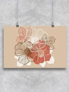 Peony Flowers Design Poster -Image by Shutterstock