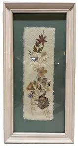 Vintage Art Framed Pressed Dried Flowers Handmade and from Madagascar Signed