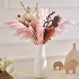 Pampas Grass Decor and Pink Dried Flower Bouquet - Perfect for Boho Decor,