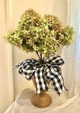 Dried Hydrangea Bouquet w/ 10 Stems Green Pink Limelight Mophead Hydrange