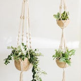 Hanging planter / Macrame Rattan Plant Hanger with pot / macrame plant hanger