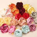 5/100Pcs Peony Artificial Flower Heads 2.36" Fake Flowers DIY Wreath Decoration