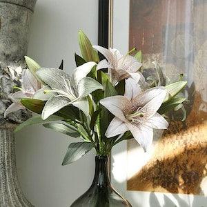 Real Touch Lilies, White Tiger Lily, White Lilies, Real Touch Flowers, Artificial Lillies, Lily Flowers, Lillies, Artificial Flowers
