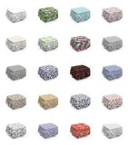 Ambesonne Flower Design Ottoman Cover 2 Piece Slipcover Set and Ruffle Skirt