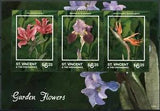 St Vincent & The Grenadines 2014 MNH Garden Flowers II 3v MS Lily Iris Germanica