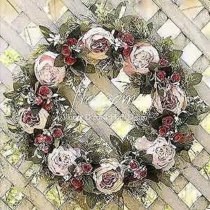 NEW LISTING Floral Wreath, Door Wreath, 20'' Artificial Peony Wreath for Front 20inch Pink