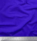 Soimoi Blue Velvet Fabric Leaves & Peony Floral Printed Craft Fabric-JRL