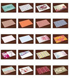 Ambesonne Flower Print Placemat Set of 4 Fabric Place Mats for Table Decor