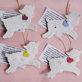 18 Seed Paper Lambs Baptism Favors - Christening Favors - Flower Seed Plantable Paper Lambs