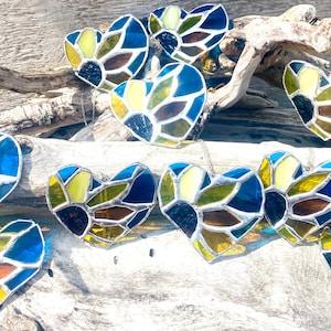 Stained Glass Sunflower Hearts