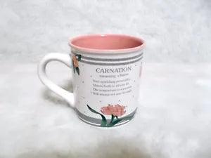 Ganz January Carnation Coffee Cup Mug Monthly Florals