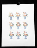 Jane Billman - Flowers & Carnations - Embossed - 1987 - Special Offset Poster