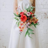 Lottie Bouquet Set, bouquet package, faux wedding flowers, rainbow wedding, wedding package, orchid bouquet