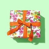 Wrapping Paper Roll,  Floral Orchid sheets, botanical paper, pretty paper