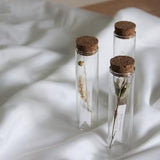 Dried Flower Glass Tube w/ Message Tag
