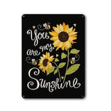 Vintage Sunflower Kitchen Decor Tin Signs You Are My Sunshine New Farmhouse Home Wall Decor Metal Signs