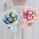 Crochet flower bouquet, hand made, personalized gift, home decoration, knitted flower,Stars, tulips, rose bouquets,Gypsophila paniculata
