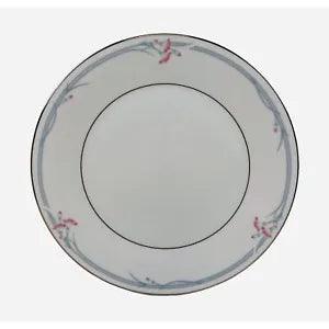 Royal Doulton Dinner Plate Carnation Pink Flowers Platinum Trim England - New