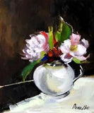 Demenko Natalia peonies Flowers Oil painting UKRAINE 8*10