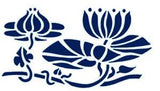 Water lily plant flower Stencil Card Quilting Airbrush Tattoo Free Post