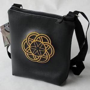 Seed Of Life Flat Bottom Crossbody Bag - Made to Order