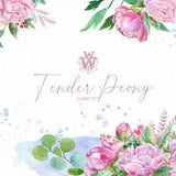 Watercolor Peonies clipart, pink peony bouquets floral heart frame, invitation clip art, wedding botanical border flower Free Commercial Use