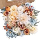 Artificial Flowers Combo Fake Silk Flowers Fall Bouquets for DIY Wedding