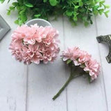 6 Pcs Silk Artificial Flower Bouquet Wedding Party Decoration Handmade Wreath