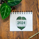 2024 Anthurium Calendar | Desk Calendar | Spiral Calendar | Plant Art Print | Watercolor Print