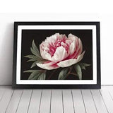 Grand Peony Flower Framed Wall Art Poster Print Home Decor Picture Large
