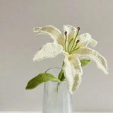 crochet bouquet/handmade lily/knitted flower/home decor/gift for girlfriend/Mother's day gift/Birthday gift/Christmas gift