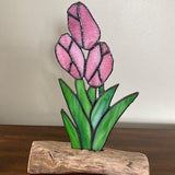 Always in Bloom - Stained Glass Tulip Flower Bouquet - in various colours