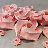 Origami/paper rose for interior decoration, home, table, bedroom, party, wedding, birthday, baptism, baby shower, showcase