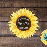 Sunflower Memorial Decal in Loving Memory Decal mother memorial decal sister memorial gift memorial watercolor sunflower decal teen memorial