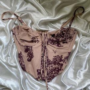 Orchid Bustier Corset Top With Adjustable Halter Tie