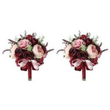 2X Blush Blooming Peony with Eucalyptus Real Perfect Bridal Wedding Flowers Y3I7