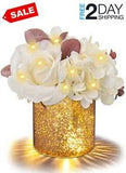 Led Lighted Fake Flowers with Vase Hydrangea Artificial Flowers in Vase Peony Fa