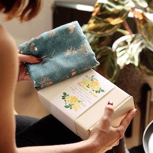The Flower Of Friendship Yellow Rose Scarf In A Box |  | Personalised with Gift Card | Floral Personal Best Friend Gift