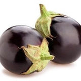 50 seeds Organic round eggplant Purple, aubergine, melongene or brinjal (Solanum melongena)