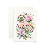 Rose Bouquet 5"x7" folded blank card, beautiful watercolour floral design, archival greeting card for any occasion by Senay Design Studio