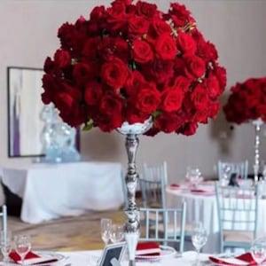 Wedding Table Centrepiece,Red Rose Flower Ball,Flower Arrrangement,Wedding Flower,Floral Ball For Wedding Anniversary Birthday Party Decor