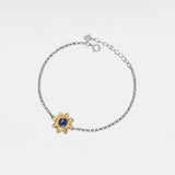 PERIMADE Sunflower Projection Bracelet ? Personalized Picture Inside Bracelet ? Sterling Silver Keepsake Jewelry ? Trendy Best Friend Gift