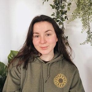 Sunflower Embroidery Hoodie