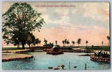 Detroit, Michigan MI - Lily Pond, Belle Isle - Vintage Postcard - Posted 1907